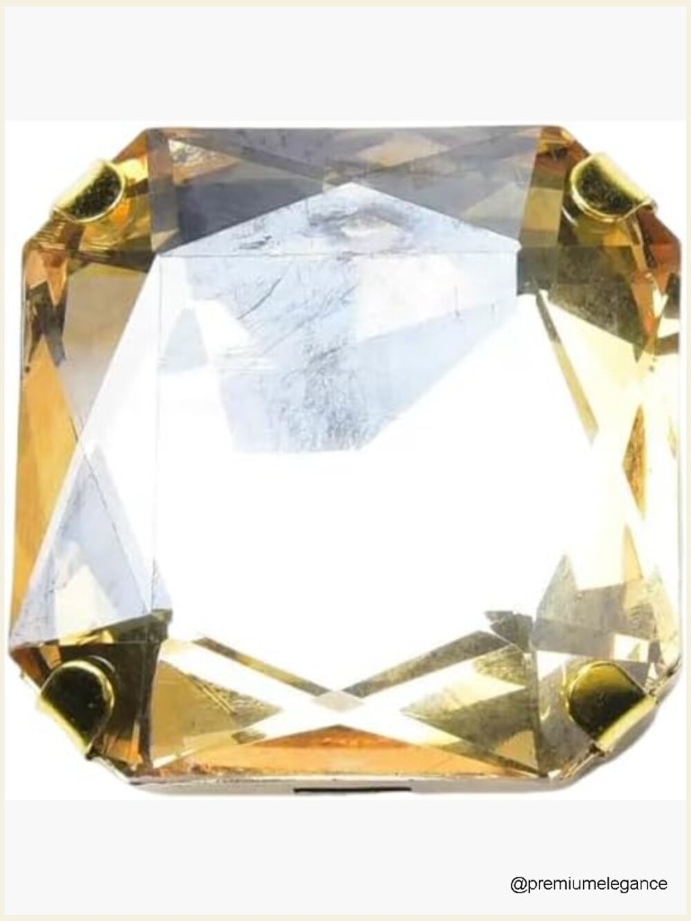 Exaggerated Geometric Crystal Statement Ring Adjustable Chunky Knuckle Ring